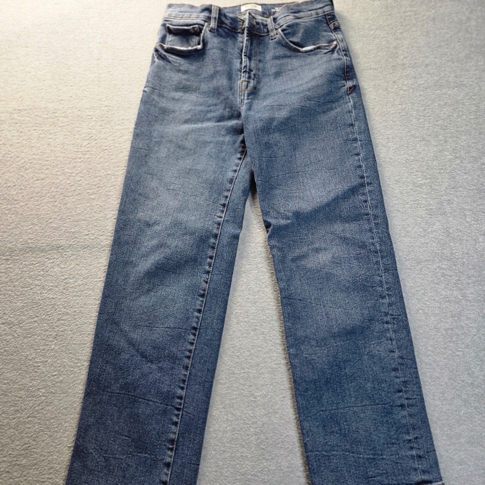 Kensie The Ella High Rise Straight Jeans Vintage Luxe Medium Wash Denim Women 28